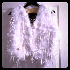 Gorg white faux fur vest from luxury boutique!